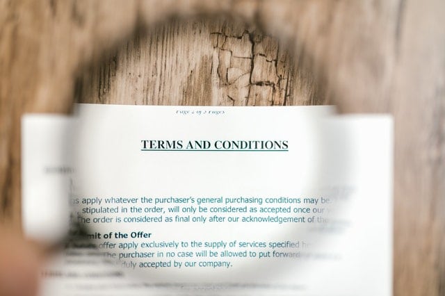 Sample letter advising a change in terms and conditions