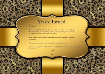 Invitation to an adult's birthday party